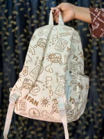 One-Shoulder School Bag Khaki - Image 3