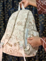 One-Shoulder School Bag Khaki - Image 2