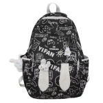 One-Shoulder School Bag Black - Image 2