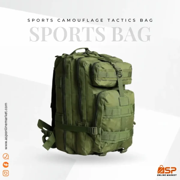 Sports Camouflage Tactics Backpack, ArmyGreen