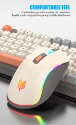 Combo K820 USB Wired Gaming RGB Keyboard + Mouse Combo Set - SHIMMER - Image 3