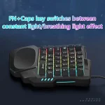 Single Handed RGB Gaming Keyboard with Integrated Palm Rest - Image 5