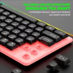 GTX350 Combo Colorful RGB LED Backlit USB Wired Gaming Keyboard and Mouse Combo - White - Image 4