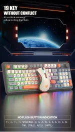 Combo K820 USB Wired Gaming RGB Keyboard + Mouse Combo Set - SHIMMER - Image 4