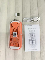FMOUSE Transparent Crystal 2.4G + Bluetooth Magnetic Wireless Mouse – Orange - Image 2