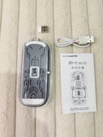 FMOUSE Transparent Crystal 2.4G + Bluetooth Magnetic Wireless Mouse – Gray - Image 2