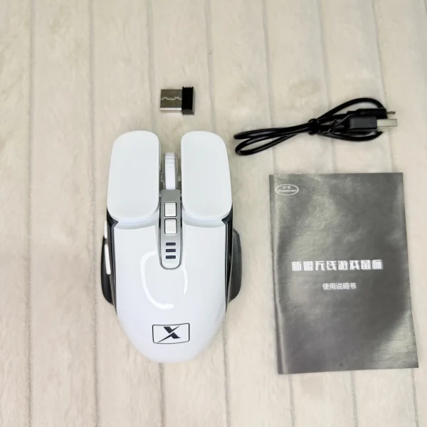 M215 Wireless Gaming Mouse Ergonomic 6 Keys – White