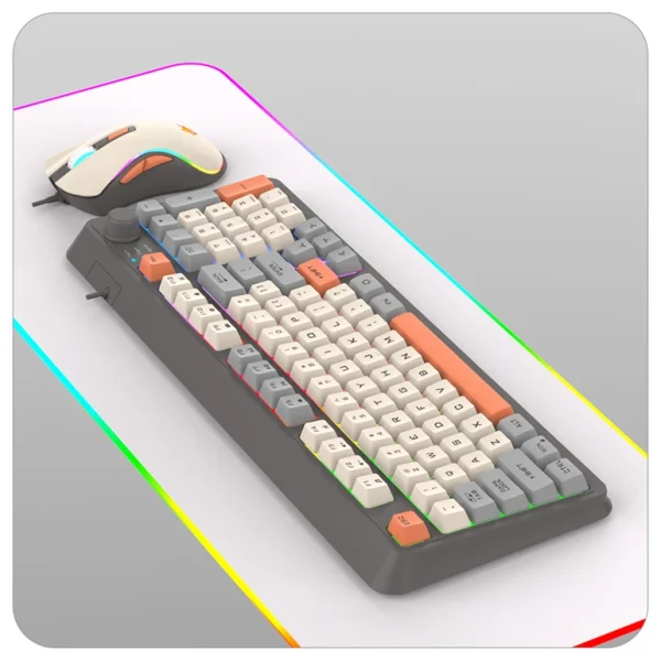 Combo K820 USB Wired Gaming RGB Keyboard + Mouse Combo Set - SHIMMER